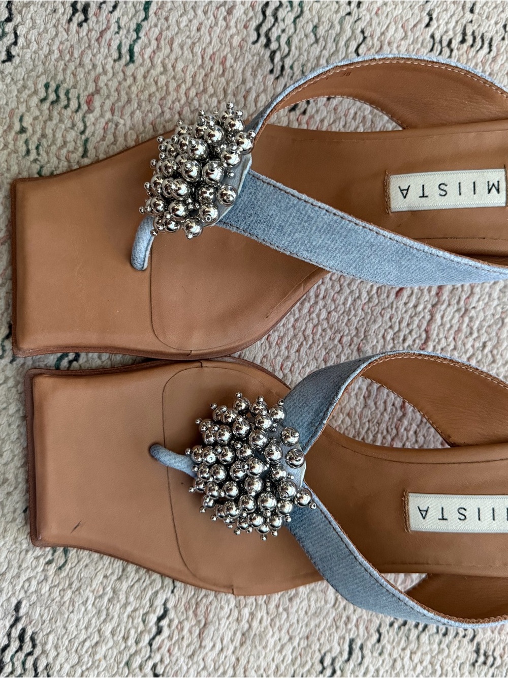 MIISTA NARELA DENIM BLUE SANDALS